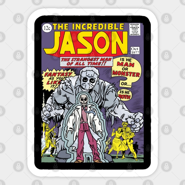 Incredible Jason comic cover No1 Sticker by Ibentmywookiee